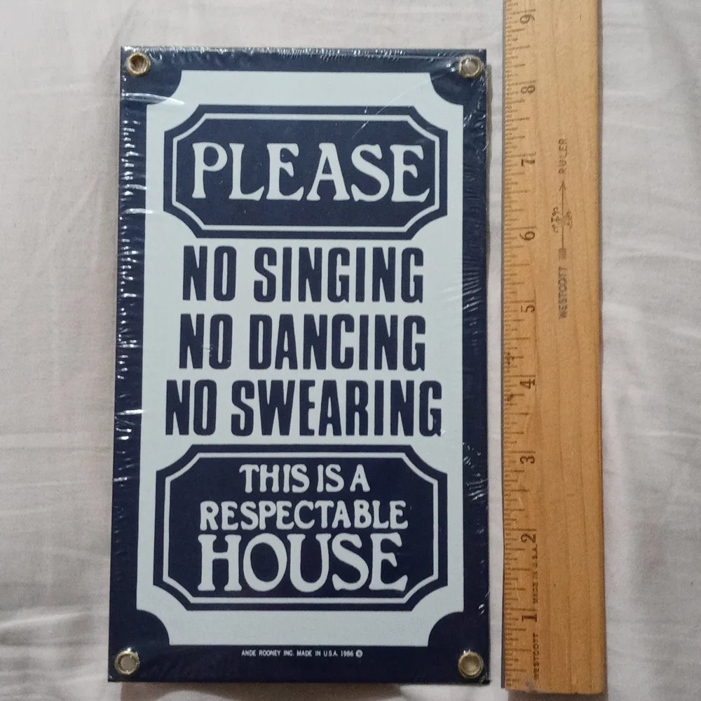 Metal sign